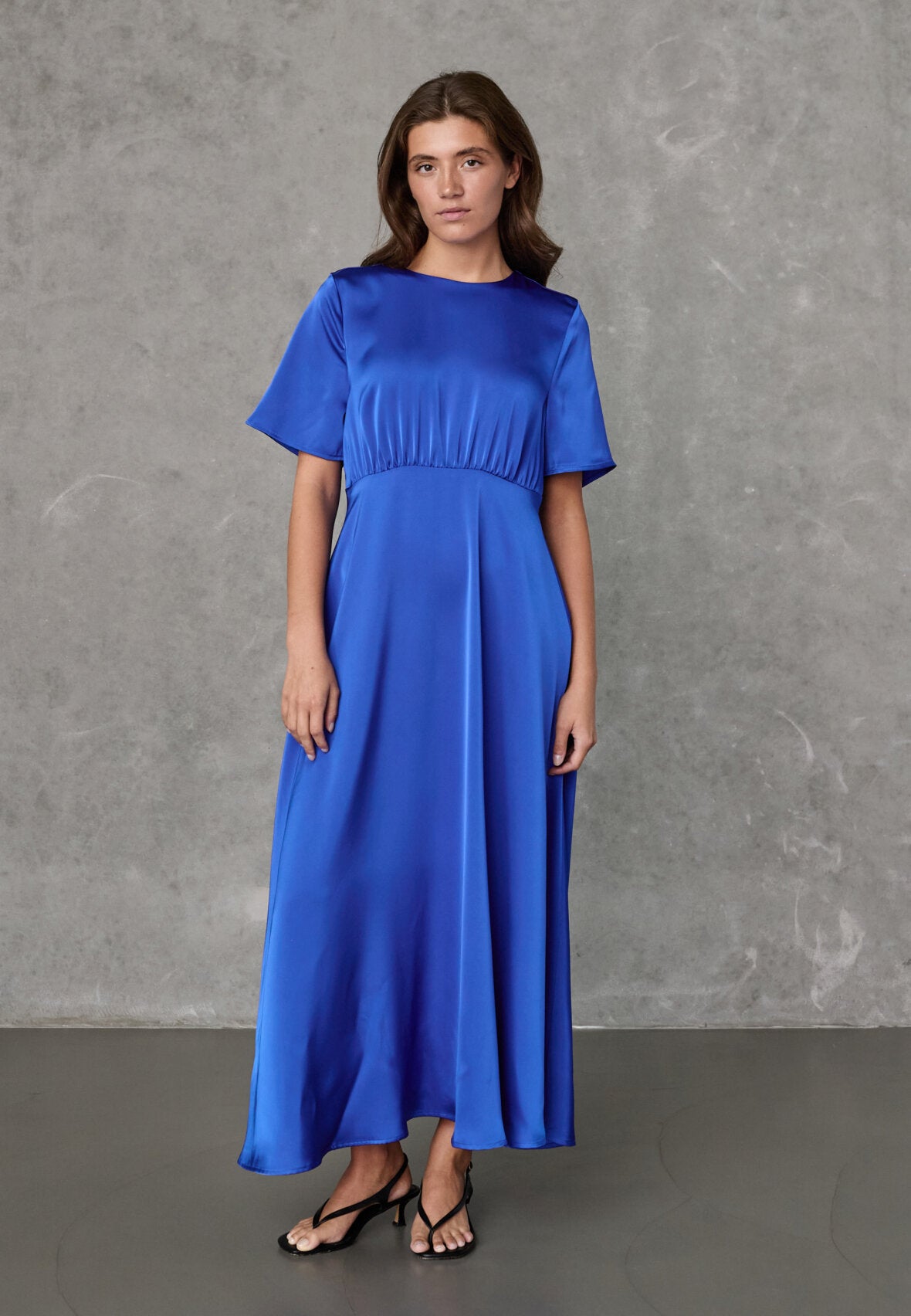 Love & Divine love1561 satin dress cobolt