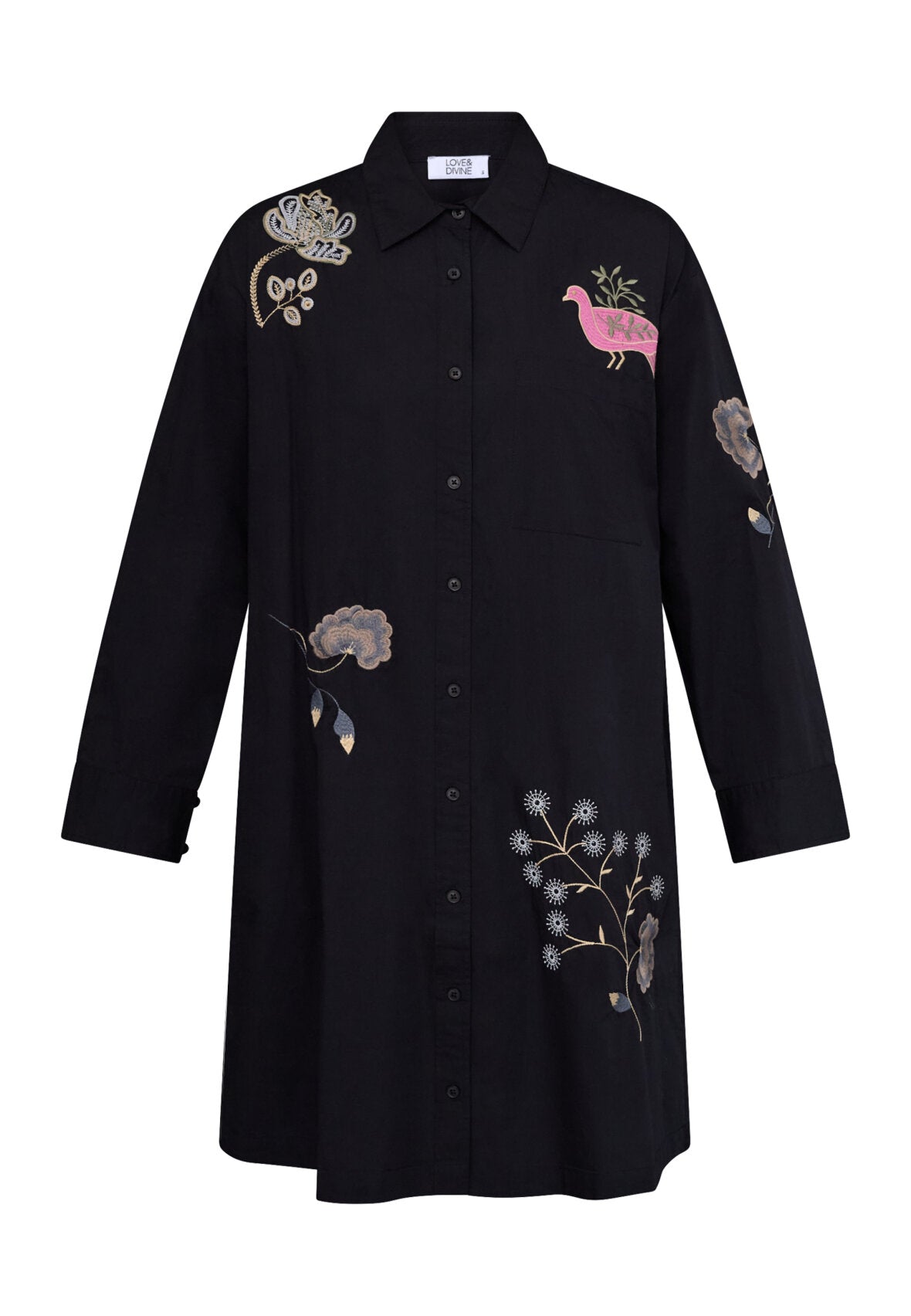 Love & Divine love1589-1 shirtdress black