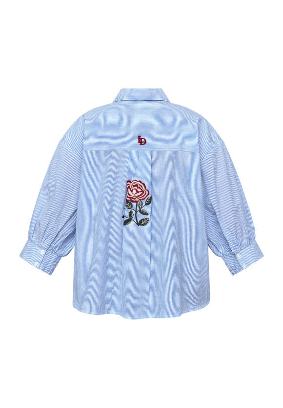 Love & Divine love1604-1 shirt stripe blue