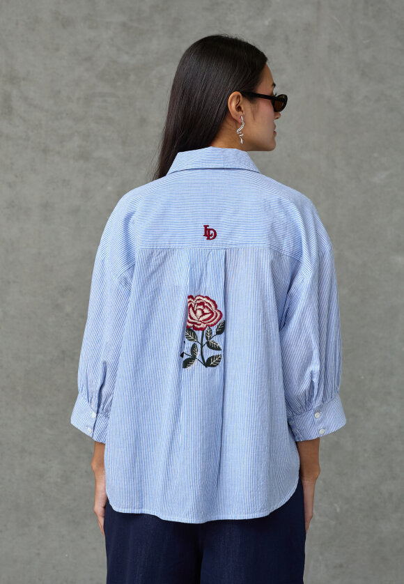 Love & Divine love1604-1 shirt stripe blue