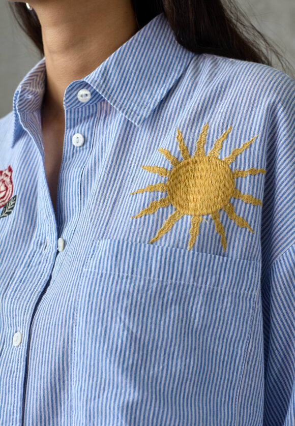 Love & Divine love1604-1 shirt stripe blue