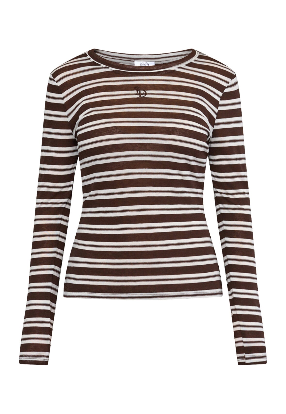 Love & Divine love1625 bluse stripe brown