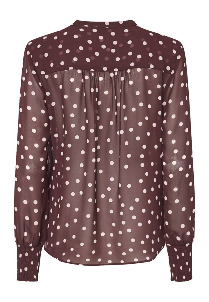 Love & Divine love407 dot shirt bordeaux