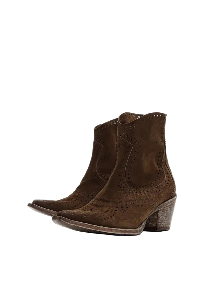 BUKELA Napoli støvle suede wood