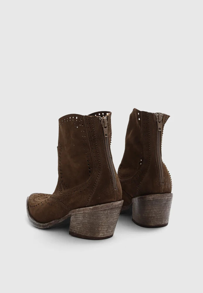 BUKELA Napoli støvle suede wood