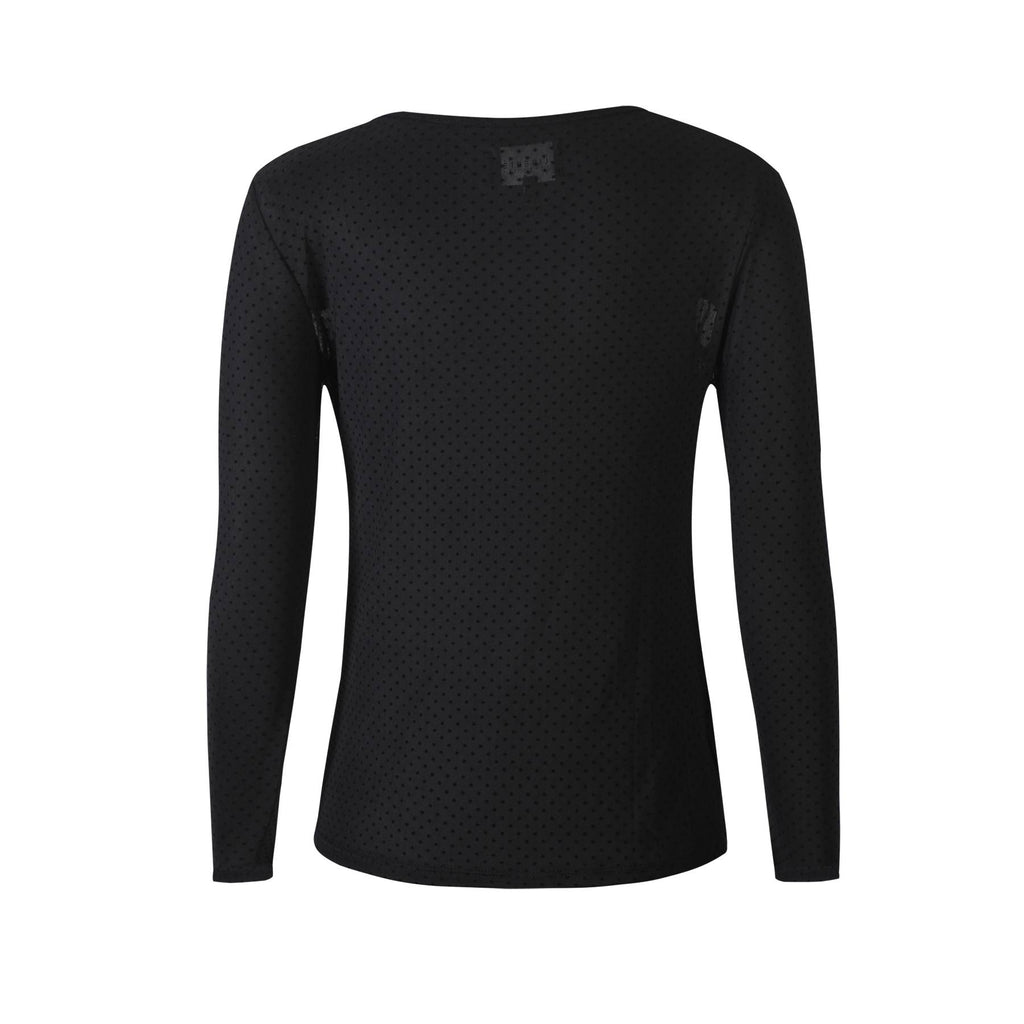 Liberte 22065 mesh LS T-shirt DOT black