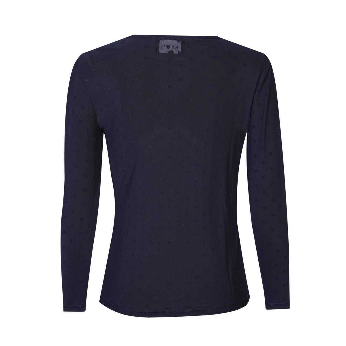 Liberte 22069 mesh top LS navy medium dot