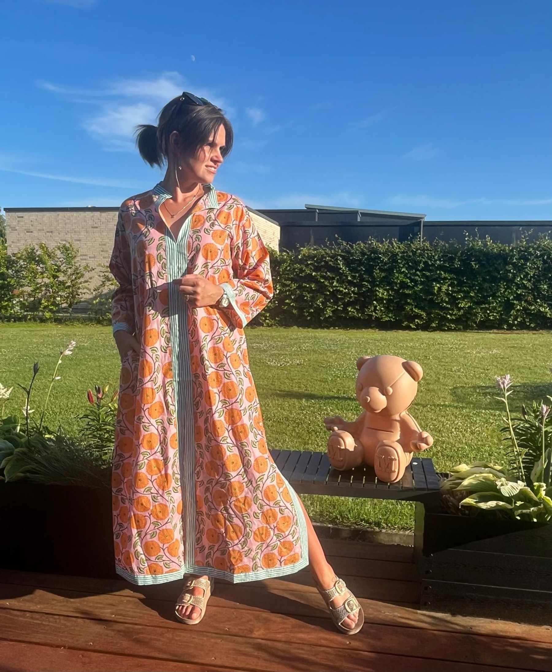 CABANA Living Zana kaftan dress orange