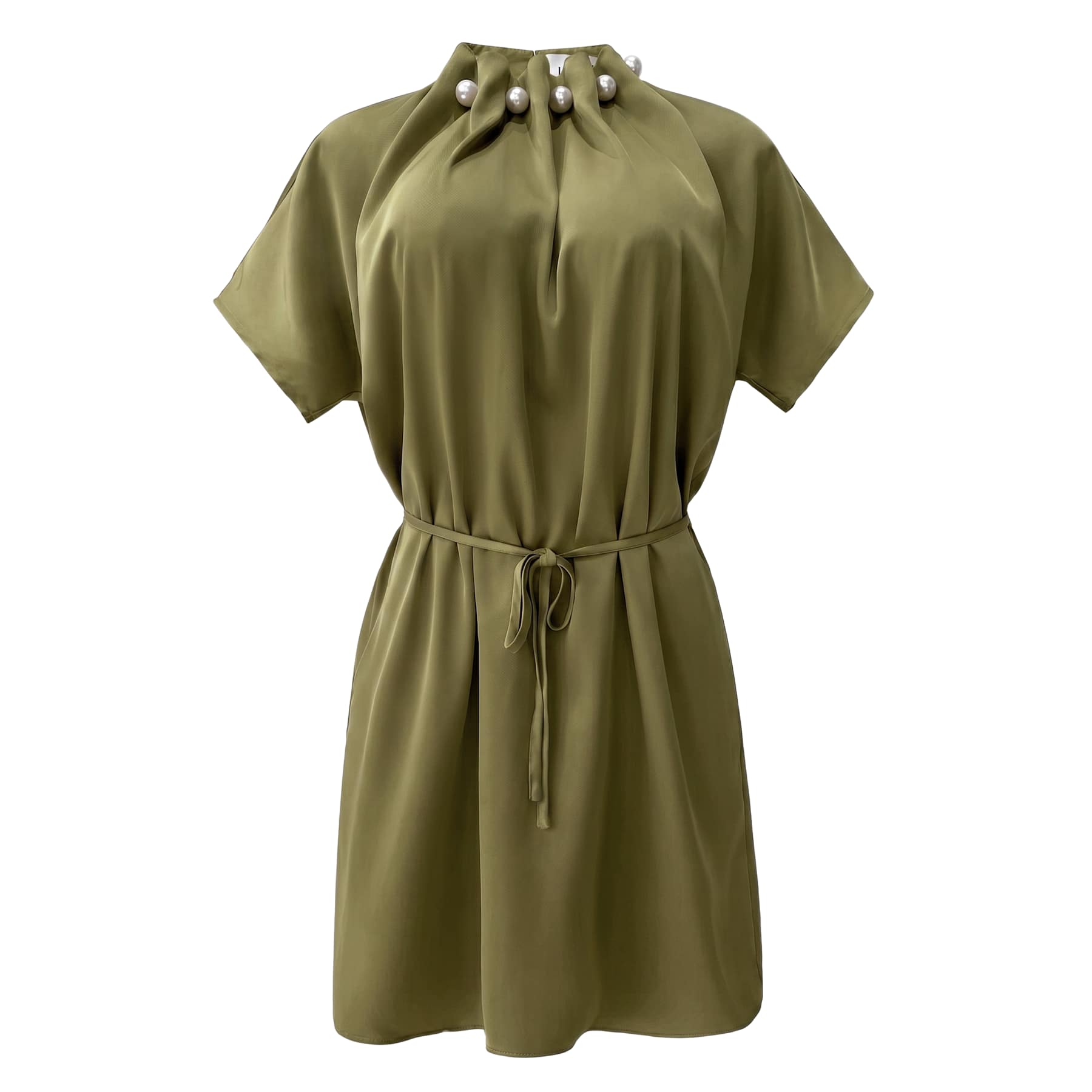 Liberte 22455 Pip pearl dress avocado
