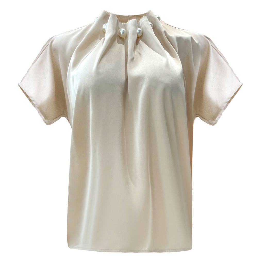 Liberte 22379 Pip SS pearl blouse champagne