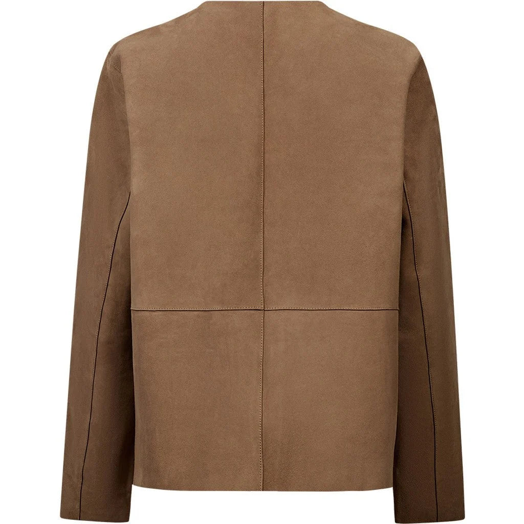 Depeche 51478 Zita short jacket dusty Mud/black