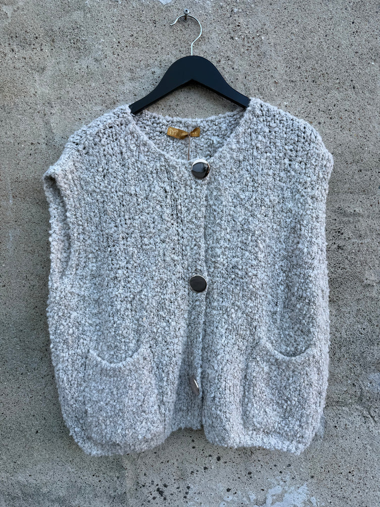 Boho Love B1225 strik vest grey