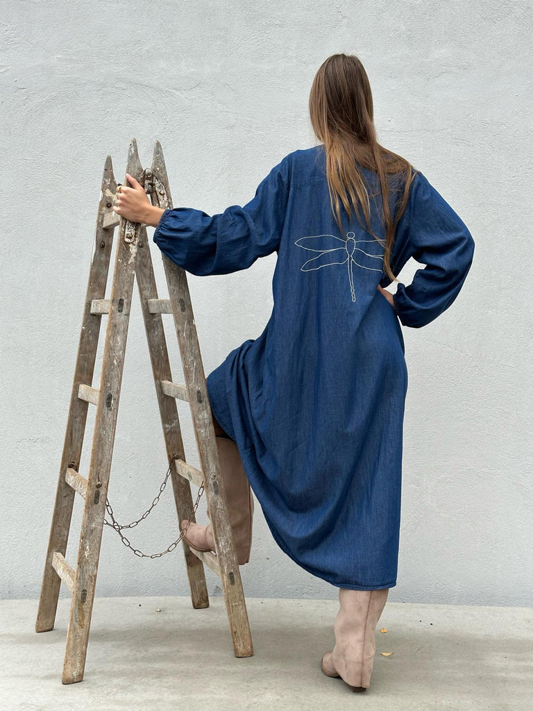 Gaspar 2407702 Luna denim dress blue