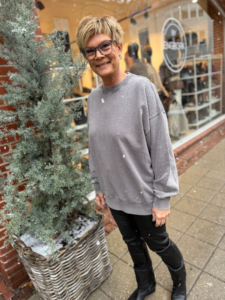 Qnuz 9118 Helen bling sweat washed grey