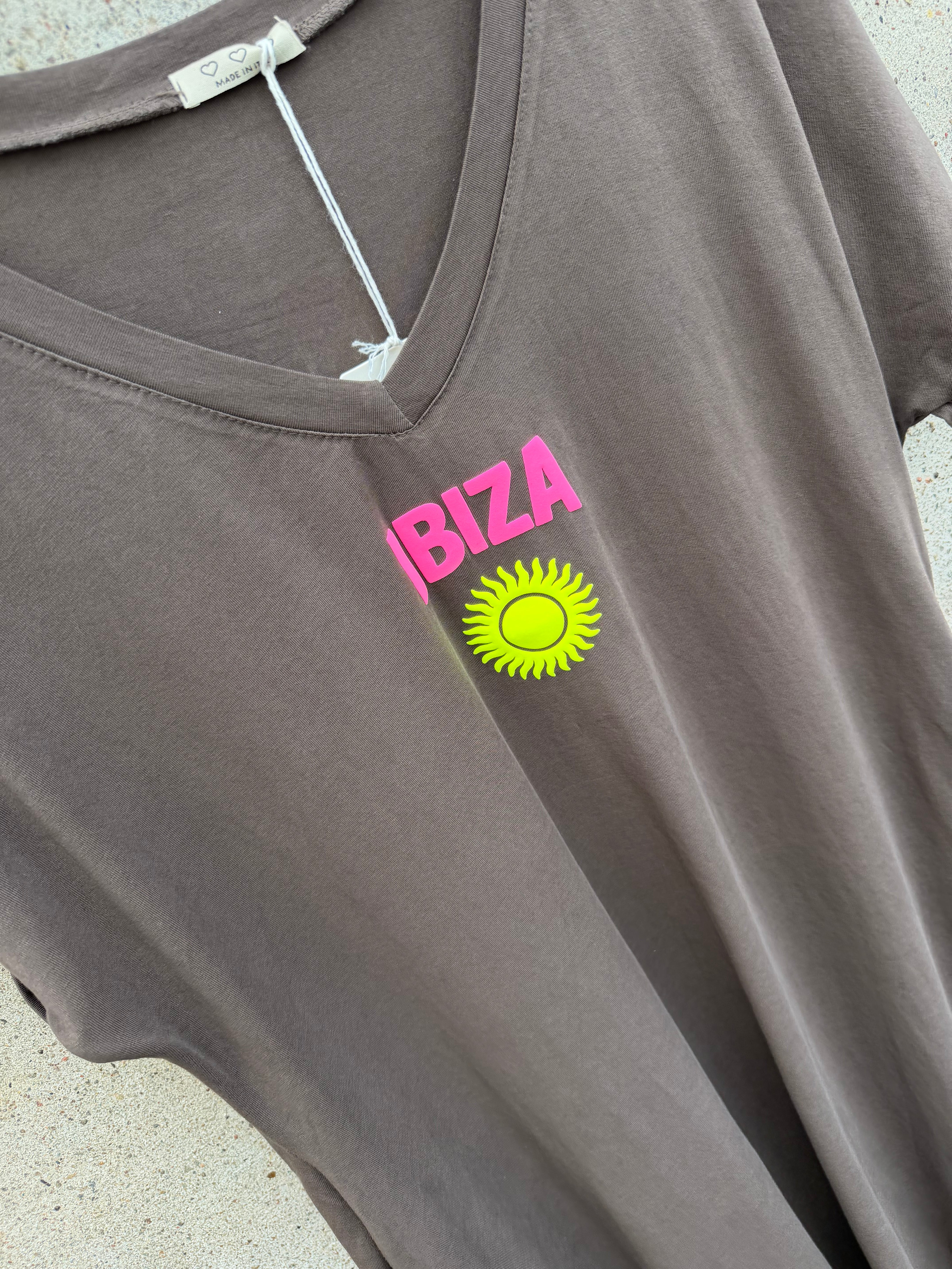 Ibiza beach dress brown