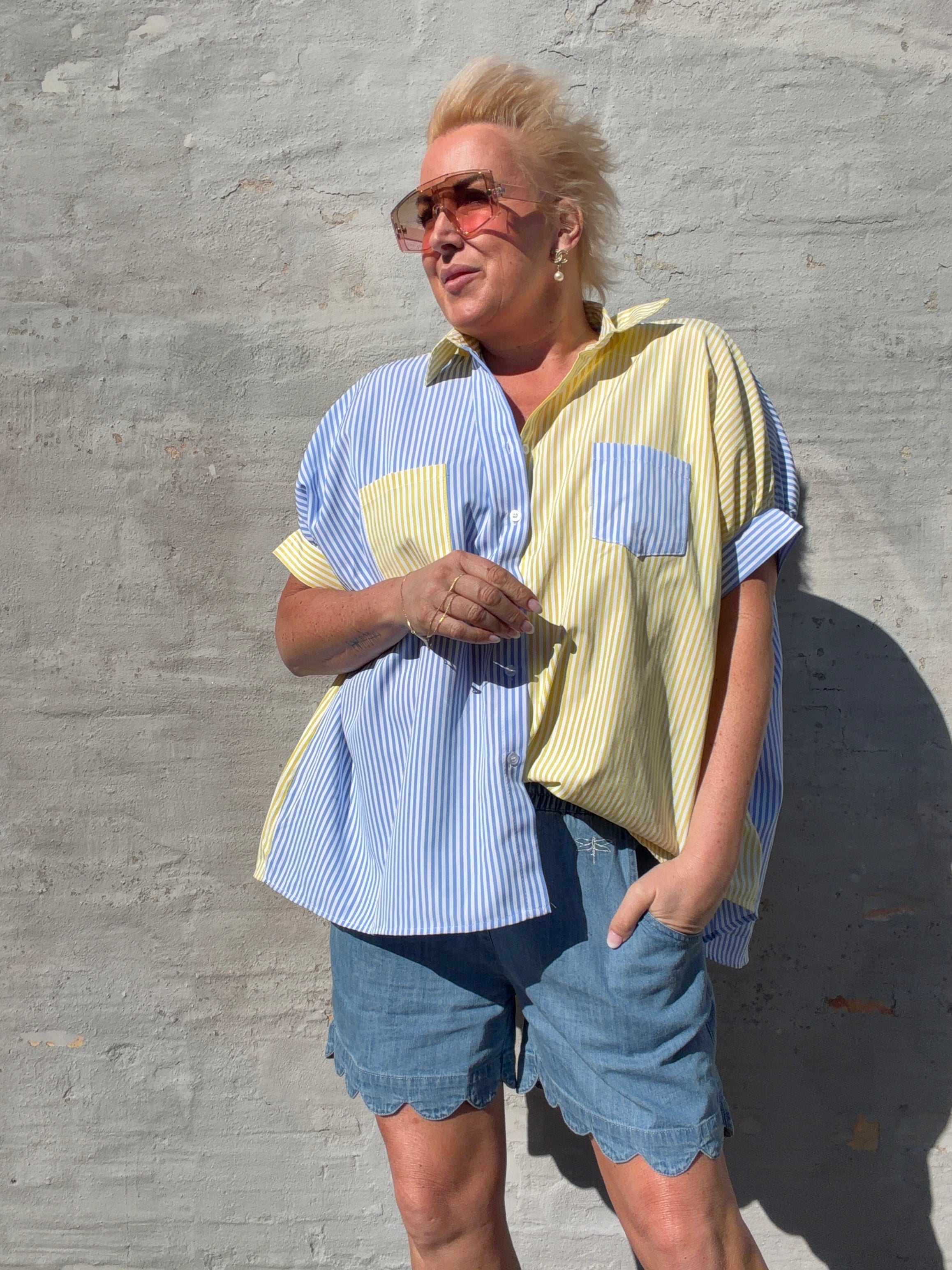 Kaha striped shirt stripe blue