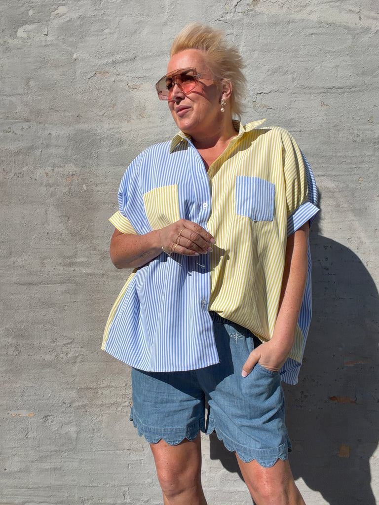 Kaha striped shirt stripe blue