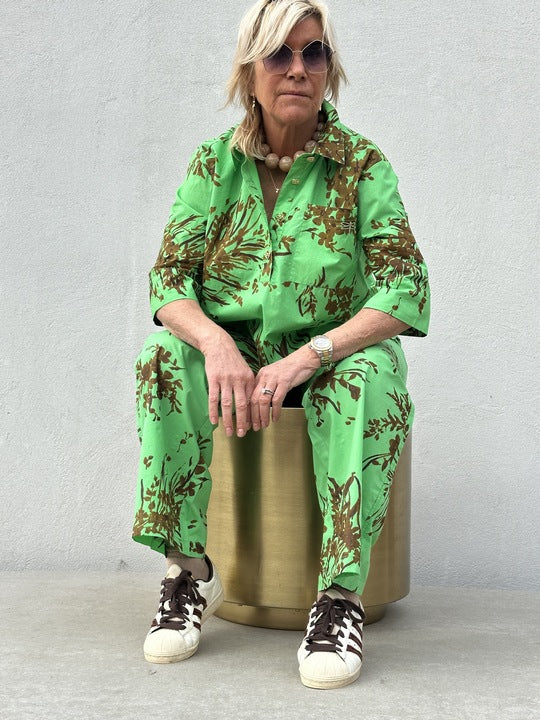 Gaspar 2601331 Porto blouse print green