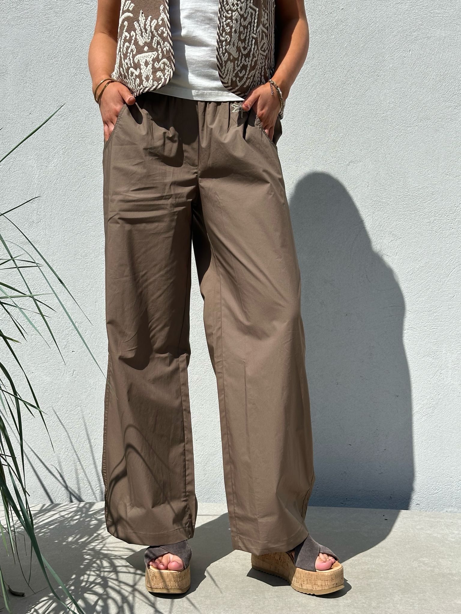 Gaspar 2510925 Honolulu poplin pants brown