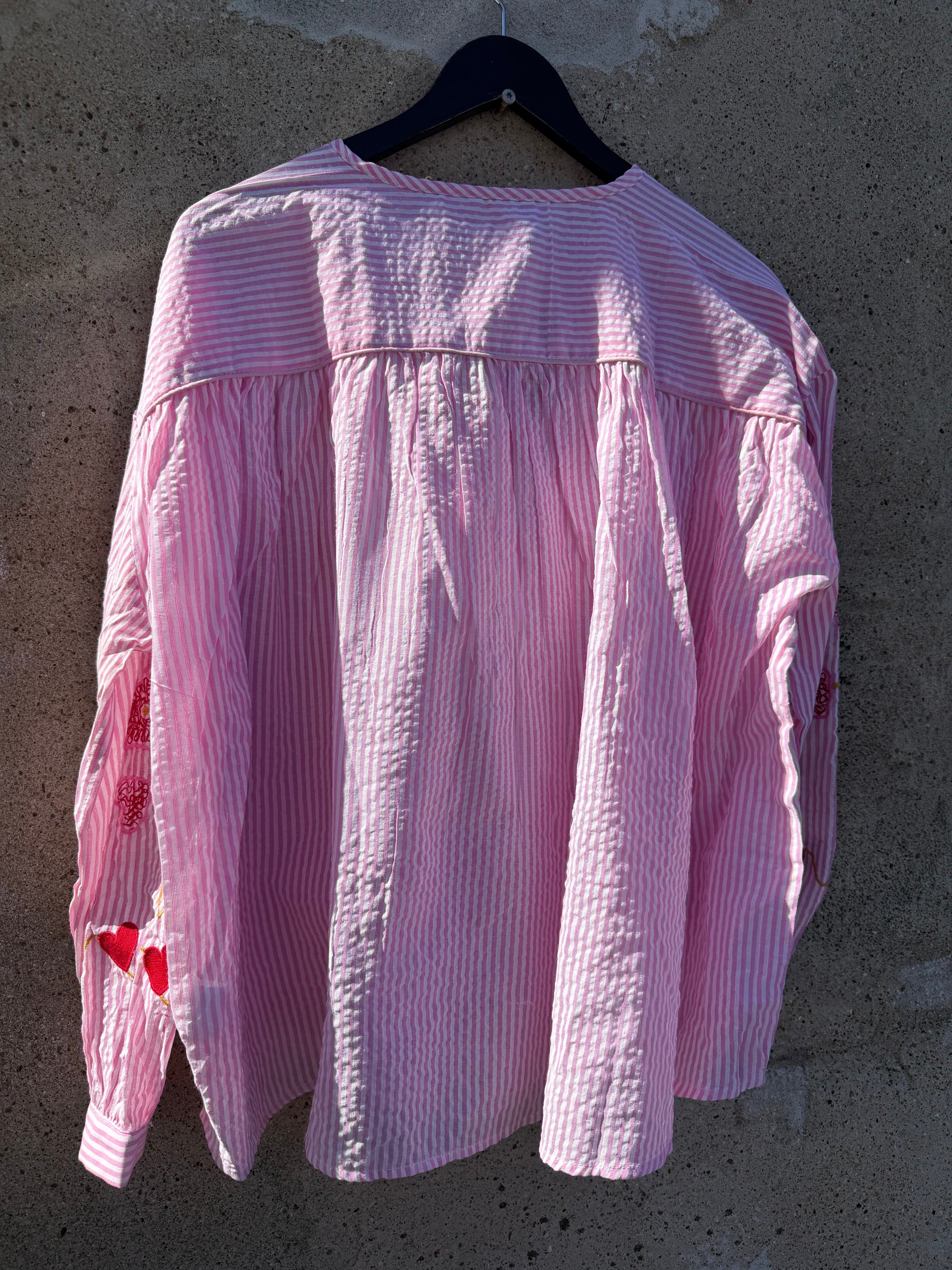 Boho Love B1360 skjorte flower stripe rosa