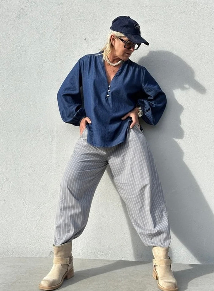 Gaspar 2510902 Colorado stripe pants grey