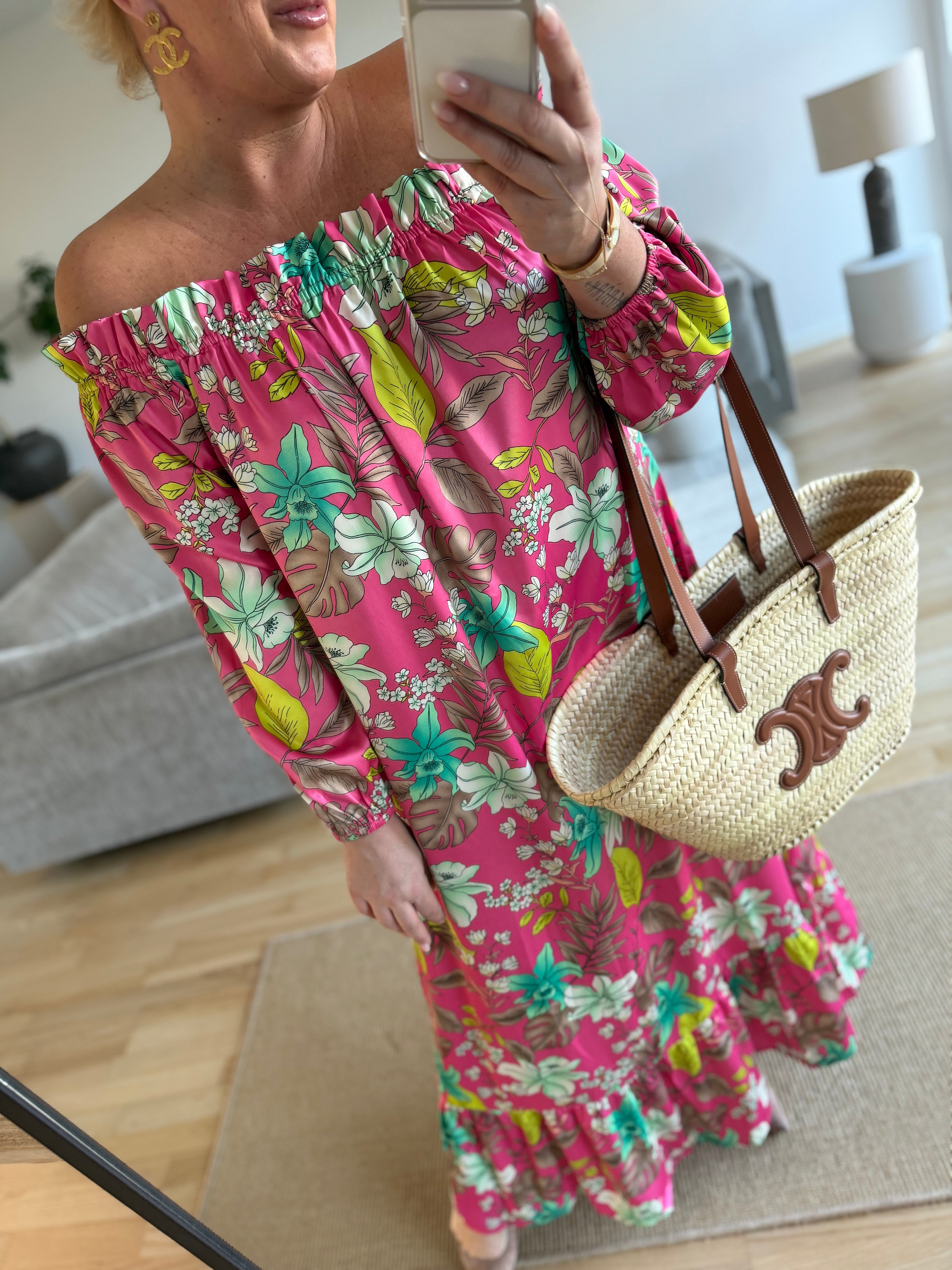 Design By Laerke Elisabeth long dress summer pink