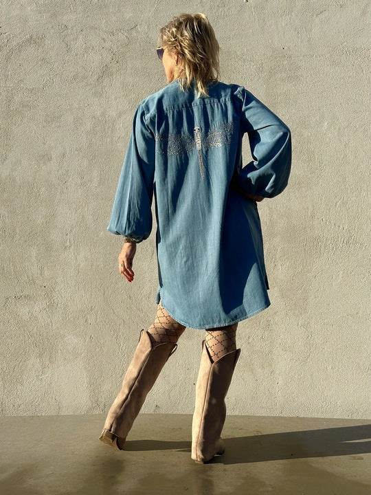 Gaspar 2510701 Pisa tunic dress light