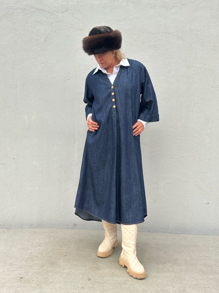 Gaspar 2507722 Mumbai denim dress blue