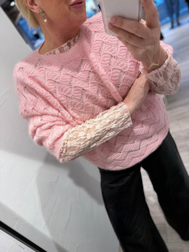 By Engbork Ellen blouse lace rose