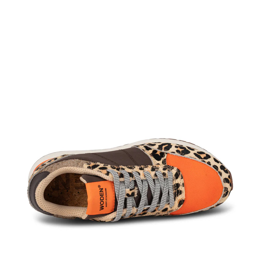 Woden WL982 Ronja sneaker cowhair leopard/tiger