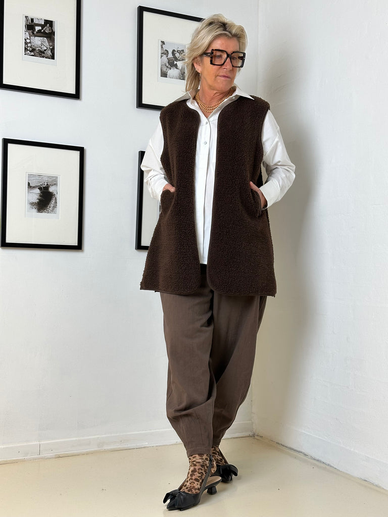 Gaspar 2510336 Duffy LONG waistcoat brown