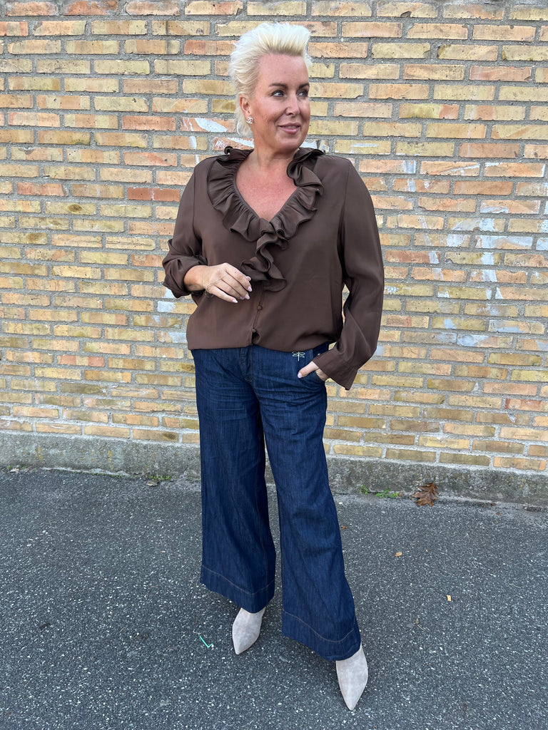 By Engbork Agnete skjorte frill brown