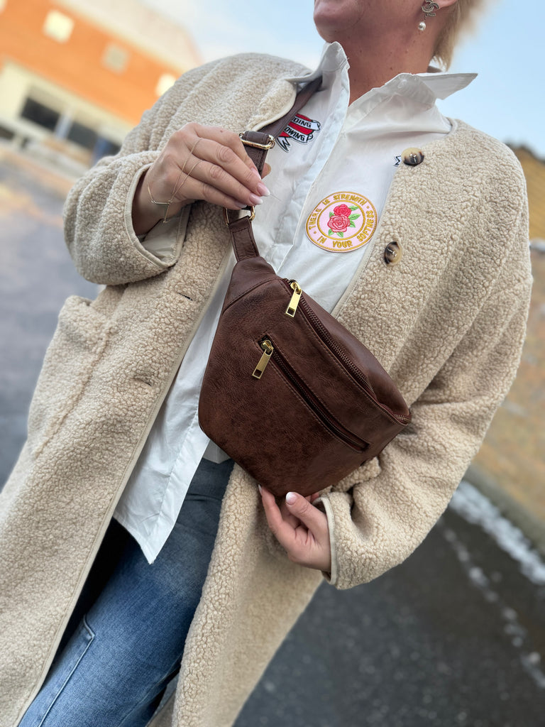 Depeche 12346 bum bag leather golden chic