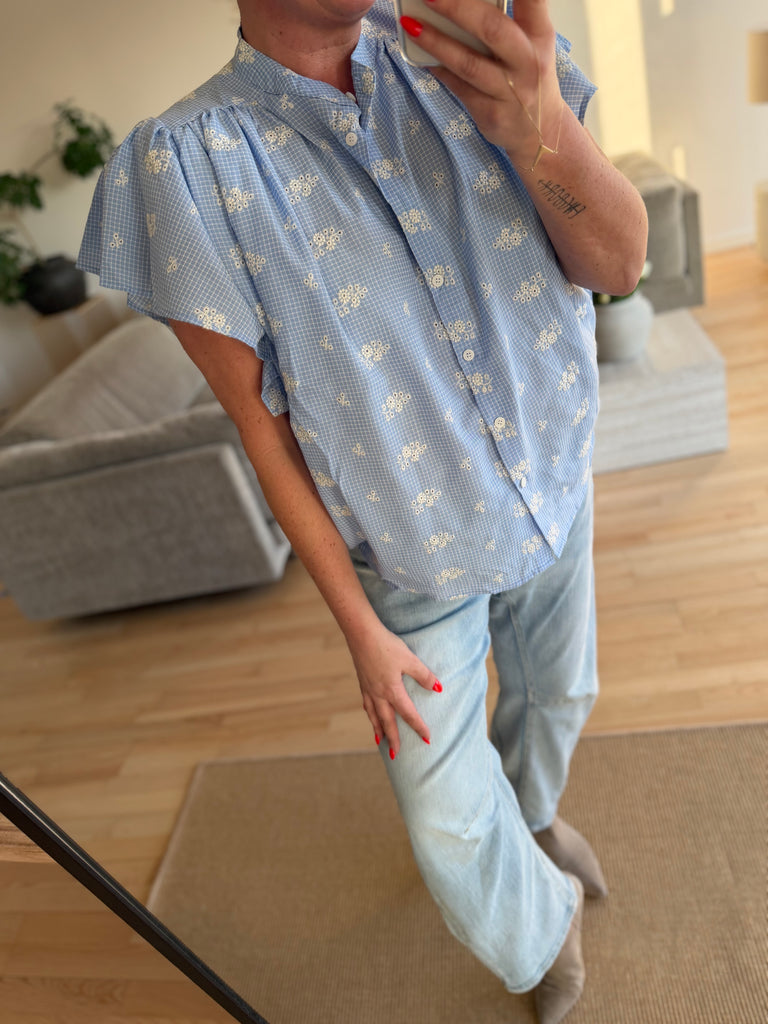 LECOCO 35045 Ruby skjorte top blue