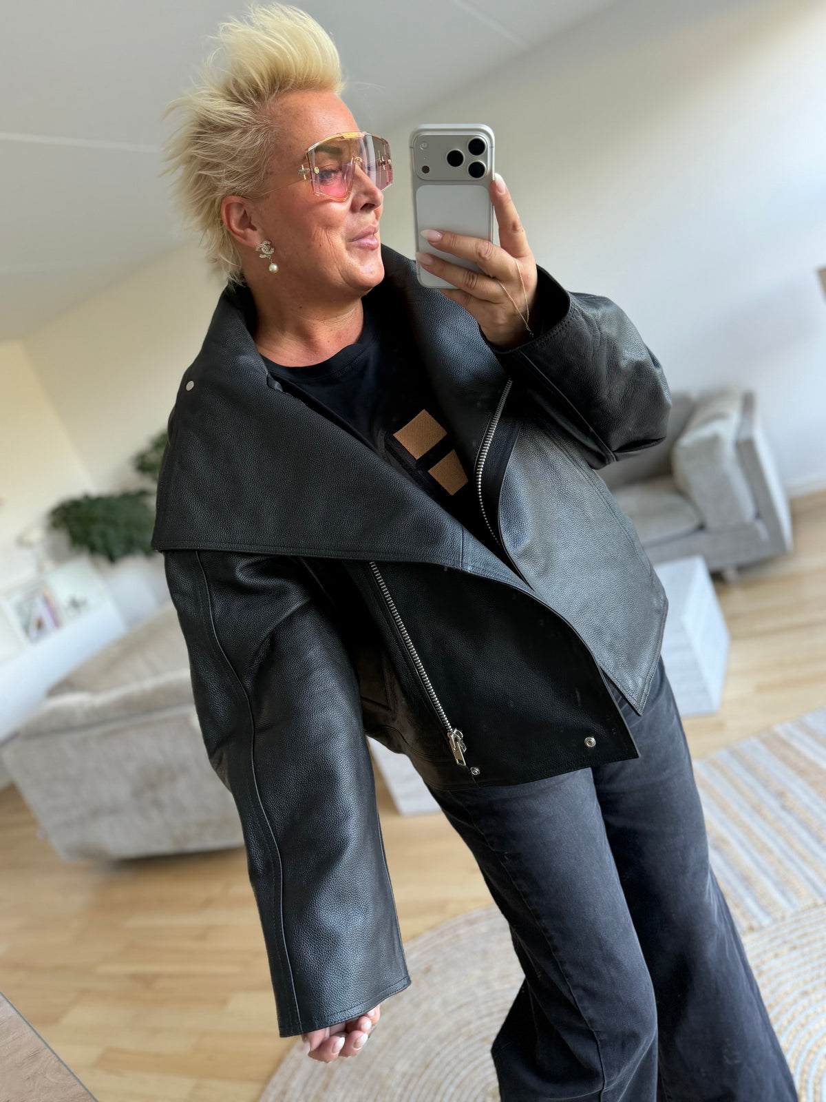 Sofie Schnoor SNOS757 Nikita leather jacket black