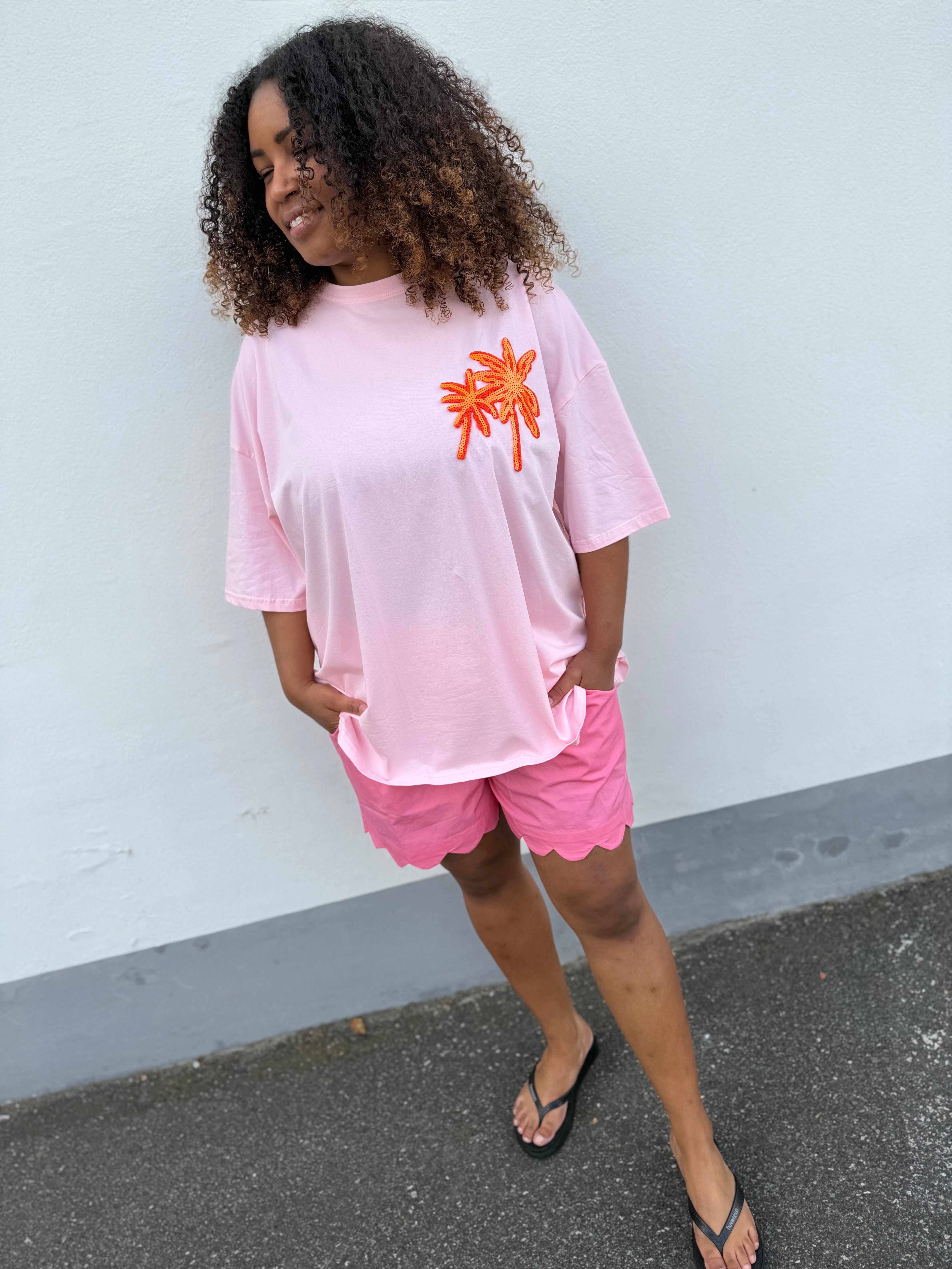 PALM oversize T-shirt rosa