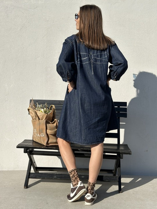 Gaspar 2507720 Rio denim dress dark