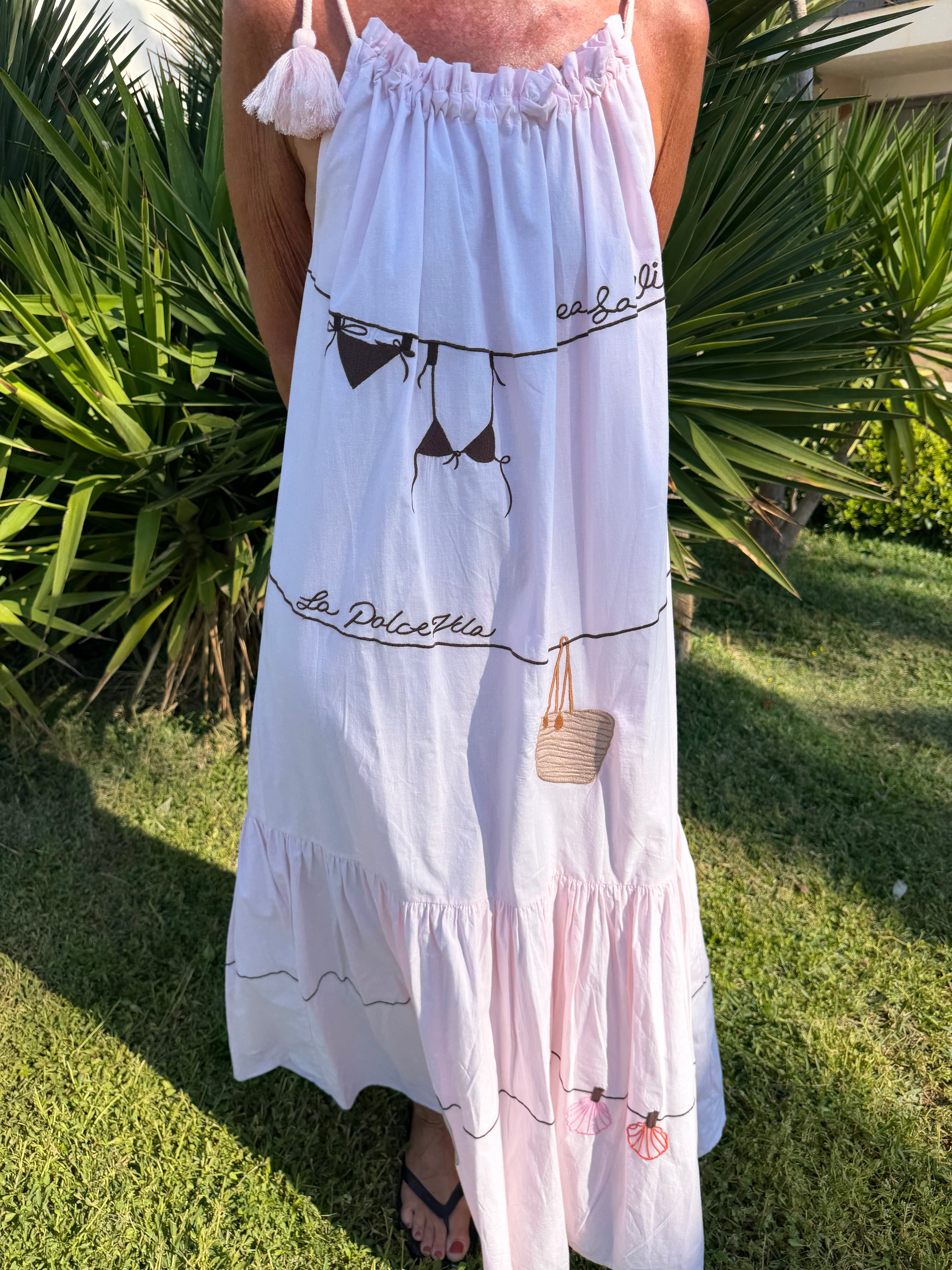 WAUW Gitte 10223 dress embroidery light pink