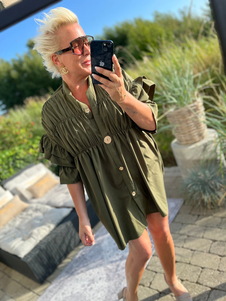 By Engbork Koko 9523 kjole kort oliven