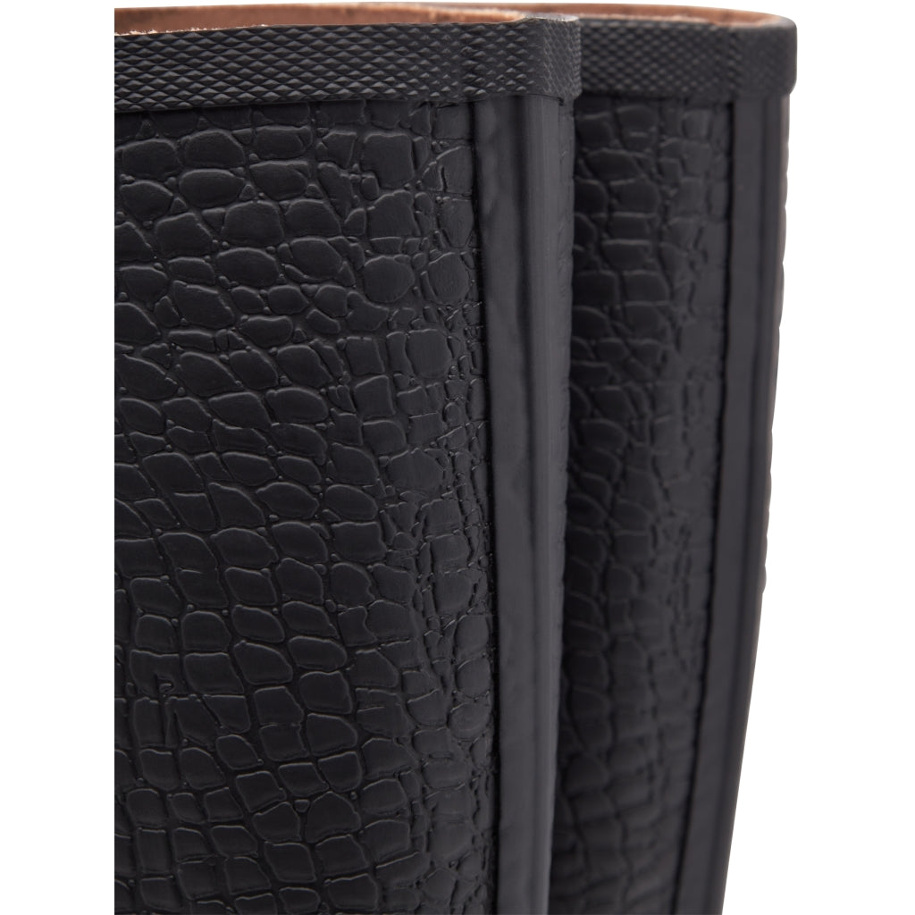 Woden WL763 Le Croco waterproof long boot black