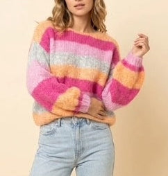 LECOCO 35016 Shella strik peach