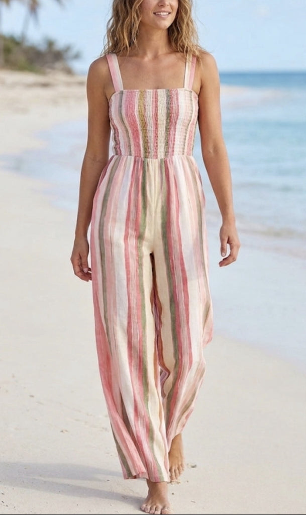 Qnuz 9352 Jumpsuit stripes multi