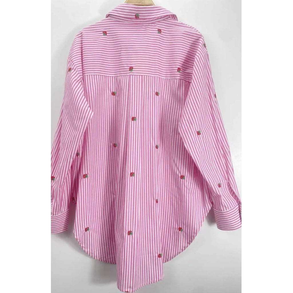 QNUZ 9277 Strawberry shirt bublegum