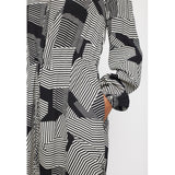 Soft Rebels Anna kjole printed Simpel Geometric Black nærbillede