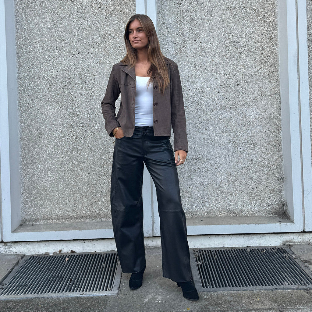 Depeche 51394 Boel barrel pants leather black