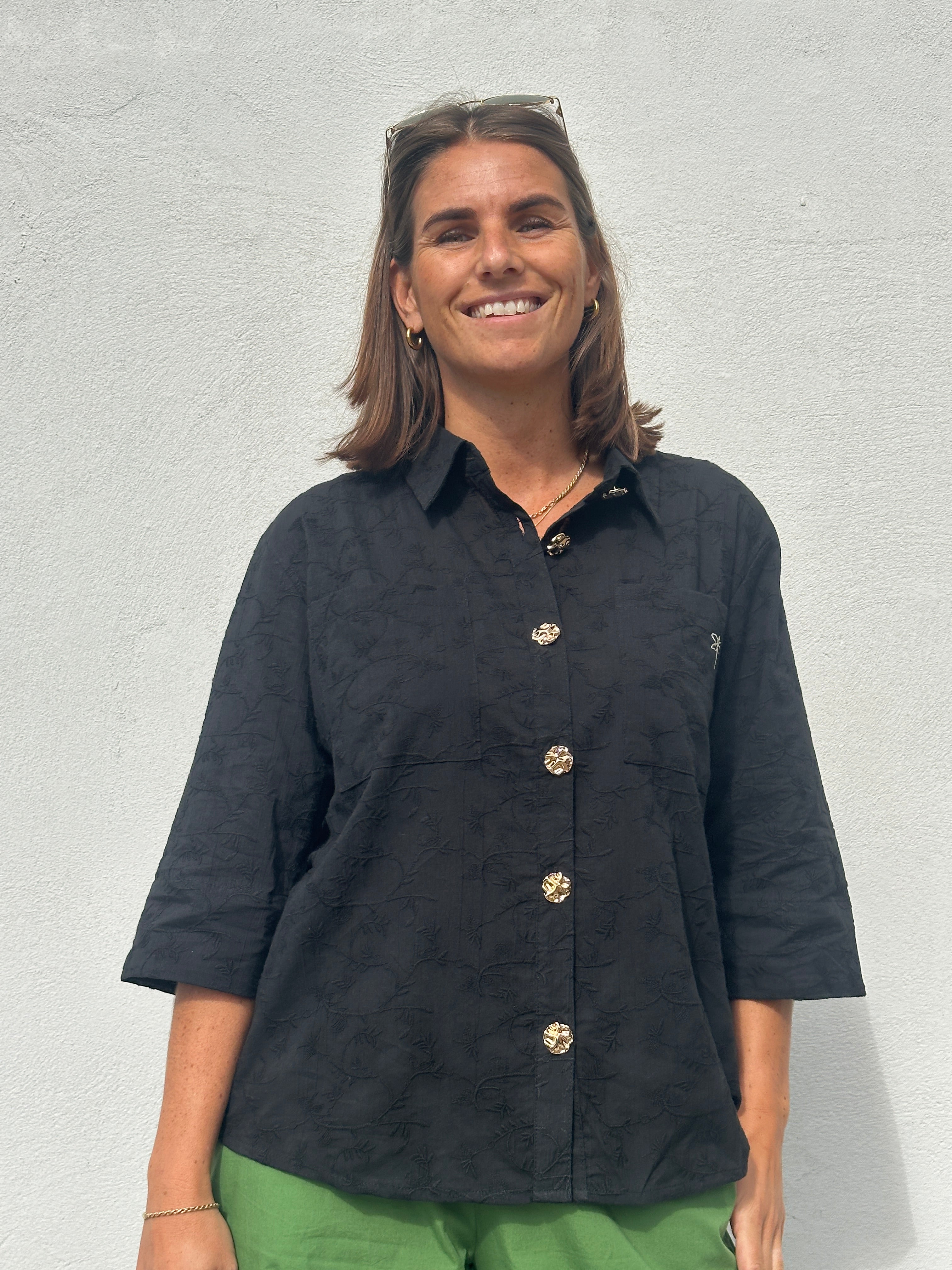Gaspar 2607375 Vigo blouse broderi anglaise black