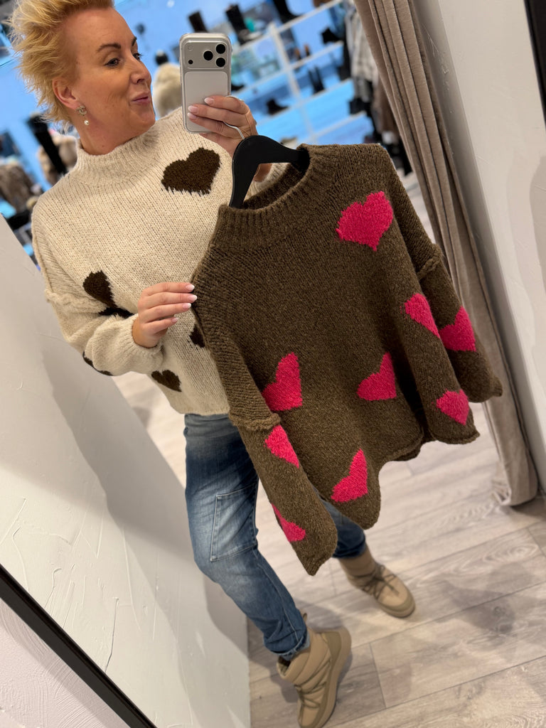 Boho Love B1313 strik hearts beige