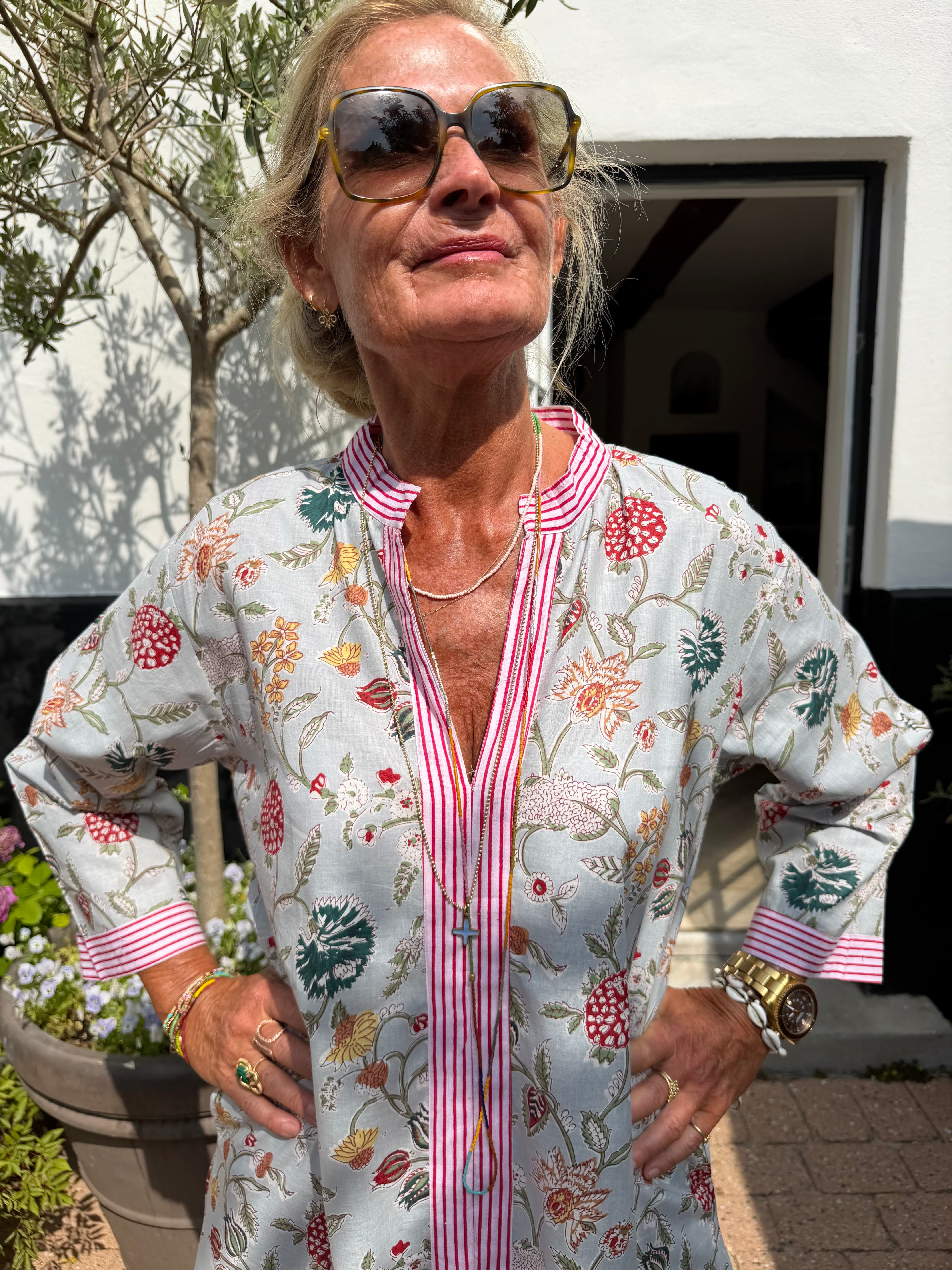 CABANA Living Viona kaftan dress light blue