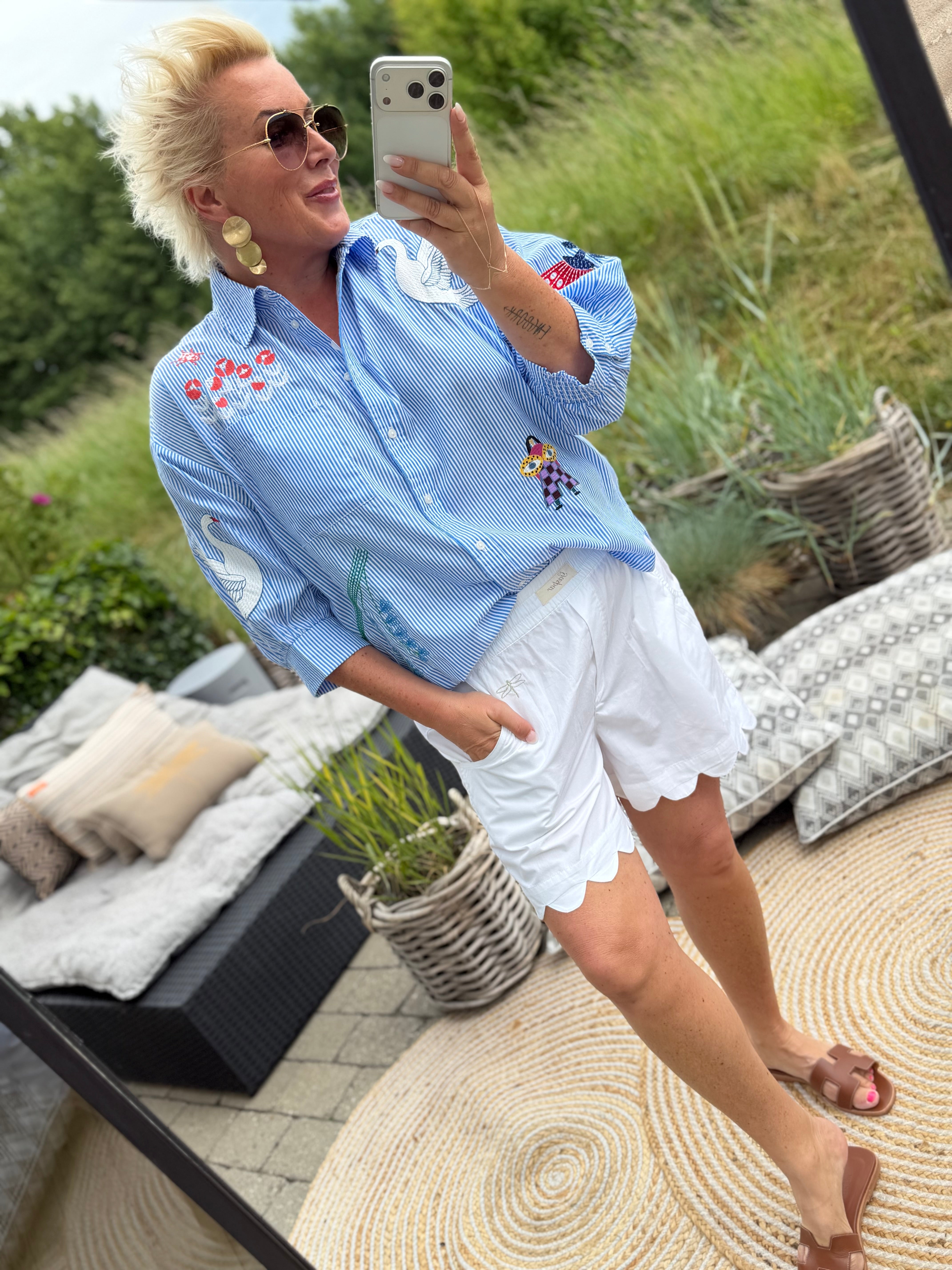 Love & Divine love1604-2 shirt stripe blue