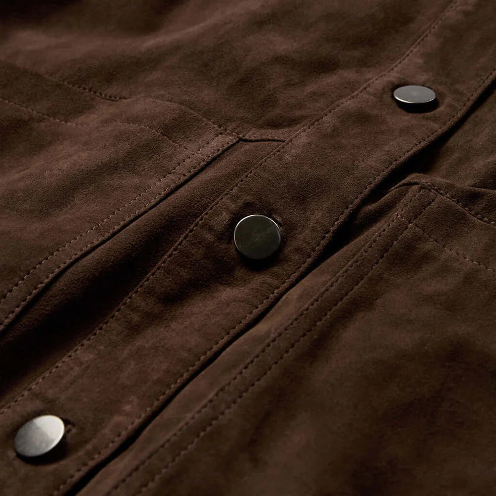 Depeche 51426 Tonja suede oversize shirt dusty brown